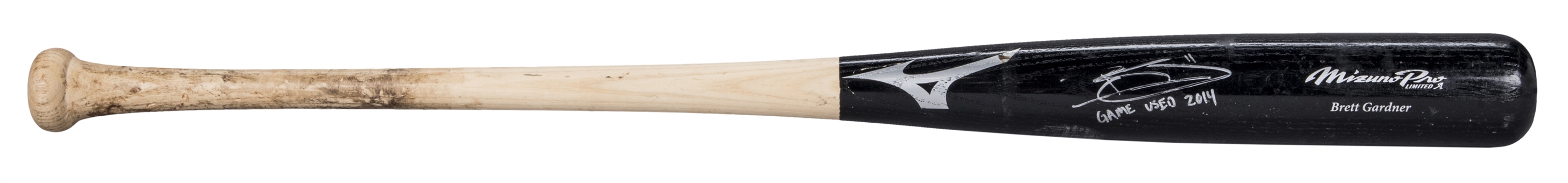 2014 Brett Gardner Game Used and Signed Mizuno Pro Model Bat (PSA/DNA GU 9 & Beckett) 